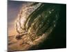 Water shot of a tubing wave off a Hawaiian beach-Mark A Johnson-Mounted Photographic Print