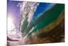 Water shot of a tubing wave off a Hawaiian beach-Mark A Johnson-Mounted Photographic Print