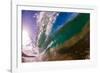 Water shot of a tubing wave off a Hawaiian beach-Mark A Johnson-Framed Photographic Print