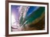 Water shot of a tubing wave off a Hawaiian beach-Mark A Johnson-Framed Photographic Print