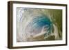 Water shot of a tubing wave off a Hawaiian beach-Mark A Johnson-Framed Photographic Print