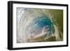 Water shot of a tubing wave off a Hawaiian beach-Mark A Johnson-Framed Photographic Print