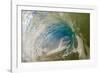 Water shot of a tubing wave off a Hawaiian beach-Mark A Johnson-Framed Photographic Print