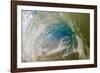 Water shot of a tubing wave off a Hawaiian beach-Mark A Johnson-Framed Photographic Print