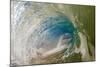 Water shot of a tubing wave off a Hawaiian beach-Mark A Johnson-Mounted Photographic Print