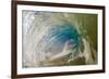 Water shot of a tubing wave off a Hawaiian beach-Mark A Johnson-Framed Photographic Print