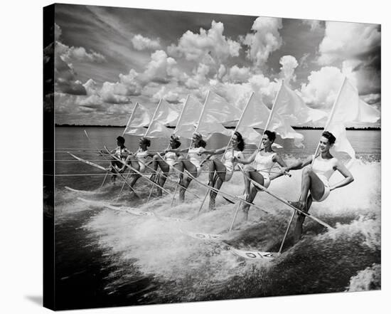 Water Ski Parade-The Chelsea Collection-Stretched Canvas