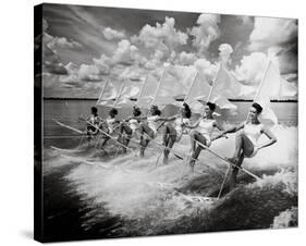 Water Ski Parade-The Chelsea Collection-Stretched Canvas