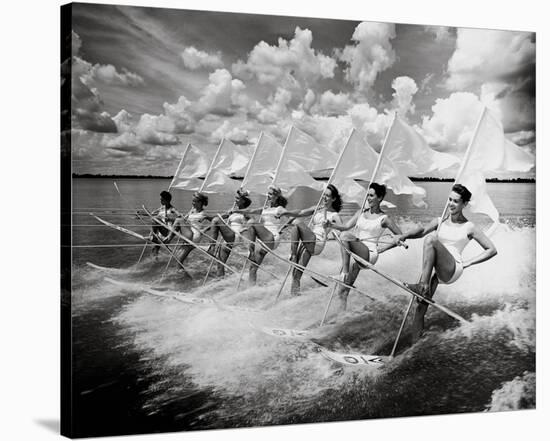 Water Ski Parade-The Chelsea Collection-Stretched Canvas