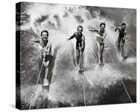 Water Ski Splash-The Chelsea Collection-Stretched Canvas