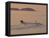 Water Skier, Dinard Bay, Cote d'Emeraude (Emerald Coast), Cotes d'Armor, Brittany, France-David Hughes-Framed Stretched Canvas