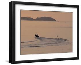 Water Skier, Dinard Bay, Cote d'Emeraude (Emerald Coast), Cotes d'Armor, Brittany, France-David Hughes-Framed Photographic Print