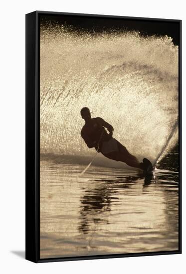 Water Skier Splashing on a Turn-Rick Doyle-Framed Stretched Canvas