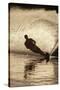 Water Skier Splashing on a Turn-Rick Doyle-Stretched Canvas