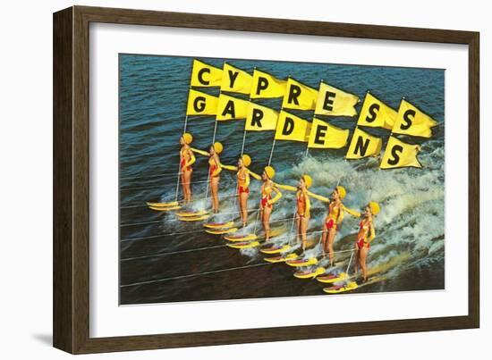 Water Skiers, Cypress Gardens, Florida-null-Framed Art Print