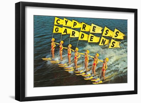 Water Skiers, Cypress Gardens, Florida-null-Framed Art Print