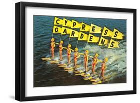 Water Skiers, Cypress Gardens, Florida-null-Framed Art Print