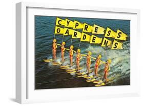 Water Skiers, Cypress Gardens, Florida-null-Framed Art Print