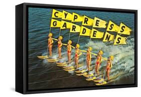 Water Skiers, Cypress Gardens, Florida-null-Framed Stretched Canvas