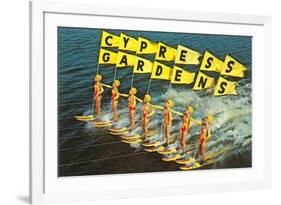 Water Skiers, Cypress Gardens, Florida-null-Framed Art Print