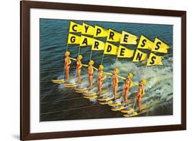 Water Skiers, Cypress Gardens, Florida-null-Framed Art Print