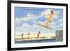 Water Skiers, Cypress Gardens, Florida-null-Framed Art Print