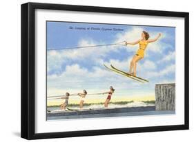 Water Skiers, Cypress Gardens, Florida-null-Framed Art Print