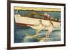 Water Skiers, Daytona Beach, Florida-null-Framed Premium Giclee Print