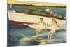 Water Skiers, Daytona Beach, Florida-null-Mounted Premium Giclee Print