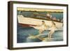 Water Skiers, Daytona Beach, Florida-null-Framed Art Print