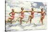 Water Skiers, Florida-null-Stretched Canvas