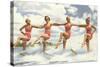 Water Skiers, Florida-null-Stretched Canvas