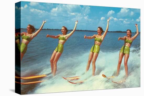 Water Skiers, Florida-null-Stretched Canvas