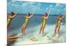 Water Skiers, Florida-null-Mounted Art Print