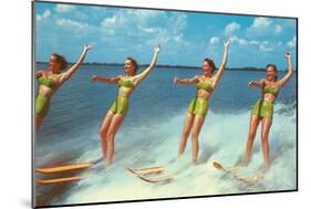 Water Skiers, Florida-null-Mounted Art Print