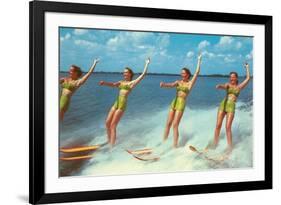 Water Skiers, Florida-null-Framed Premium Giclee Print