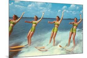 Water Skiers, Florida-null-Mounted Premium Giclee Print