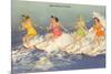 Water Skiers, Florida-null-Mounted Art Print