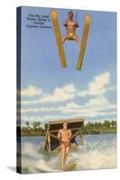 Water Skiers, Florida-null-Stretched Canvas