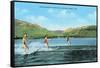 Water Skiers, Pineview Lake-null-Framed Stretched Canvas