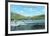 Water Skiers, Pineview Lake-null-Framed Art Print