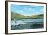 Water Skiers, Pineview Lake-null-Framed Art Print