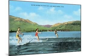 Water Skiers, Pineview Lake-null-Mounted Art Print