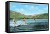 Water Skiers, Pineview Lake-null-Framed Stretched Canvas
