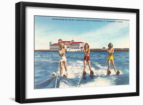 Water Skiers, St. Petersburg, Florida-null-Framed Art Print