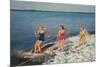 Water Skiers-null-Mounted Premium Giclee Print