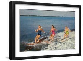 Water Skiers-null-Framed Art Print