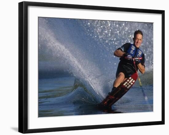 Water Skiier in Action-null-Framed Photographic Print