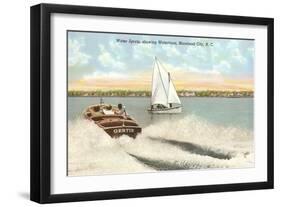 Water Sports, Morehead City, North Carolina-null-Framed Art Print