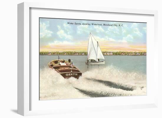 Water Sports, Morehead City, North Carolina-null-Framed Art Print